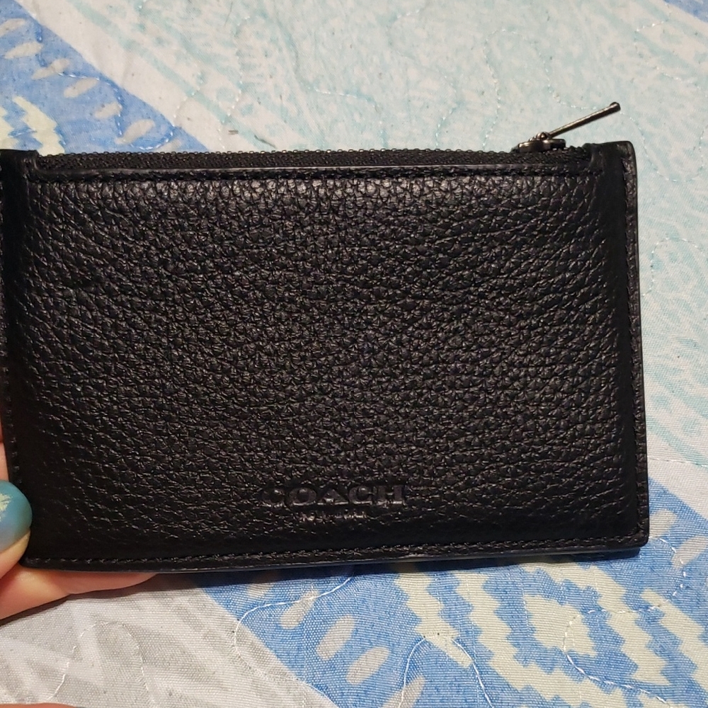 Coach Black Leather Card Wallet